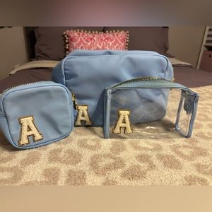 Set of 3 periwinkle Stoney Clover Lane Travel Set